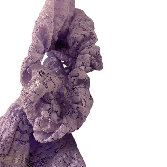 SHEIN Purple Lavender Off-Shoulder Lace Crop Top - Size XL 💜 - Picture 6 of 9